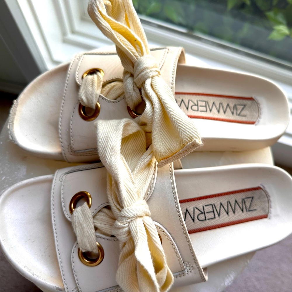 ZIMMERMAN bow tie slides size 40